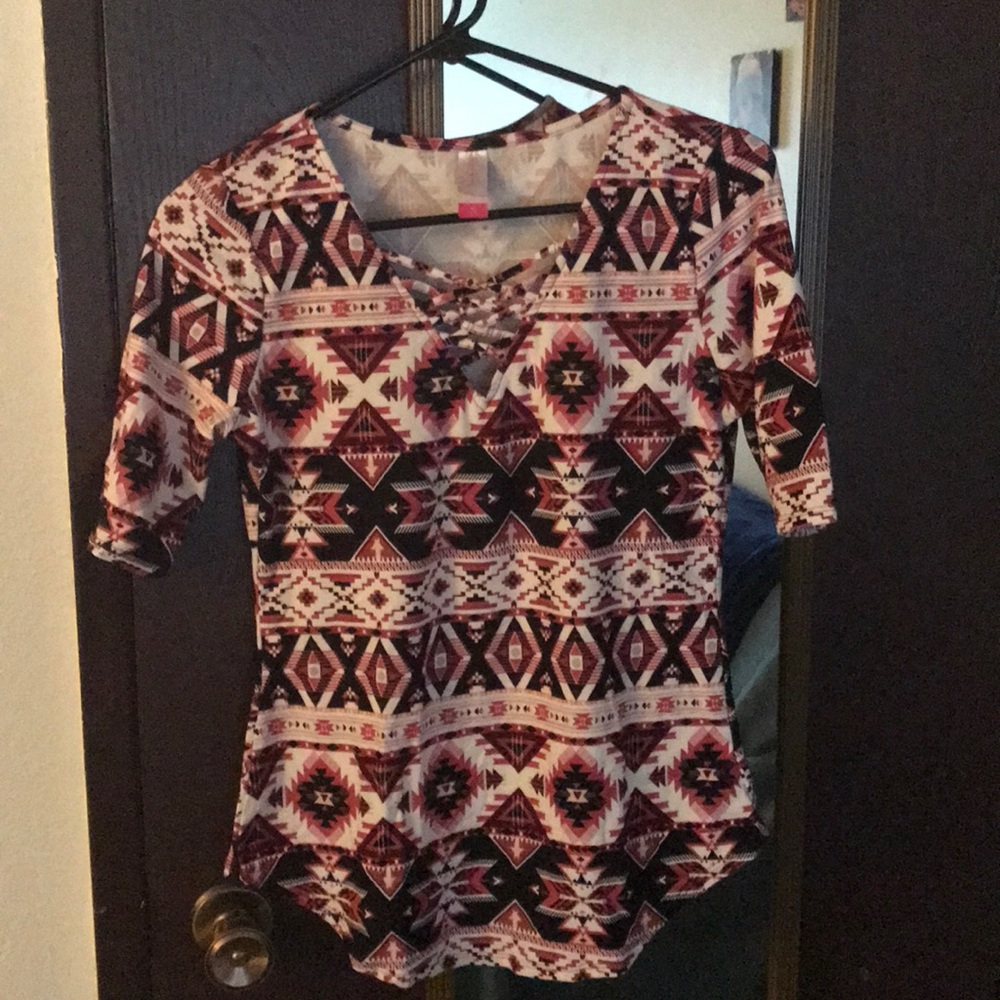 Aztec print No Boundaries Top